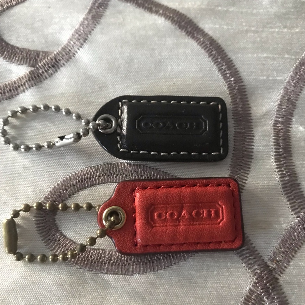 Coach Hang Tag Set - Brown & Red/Orange